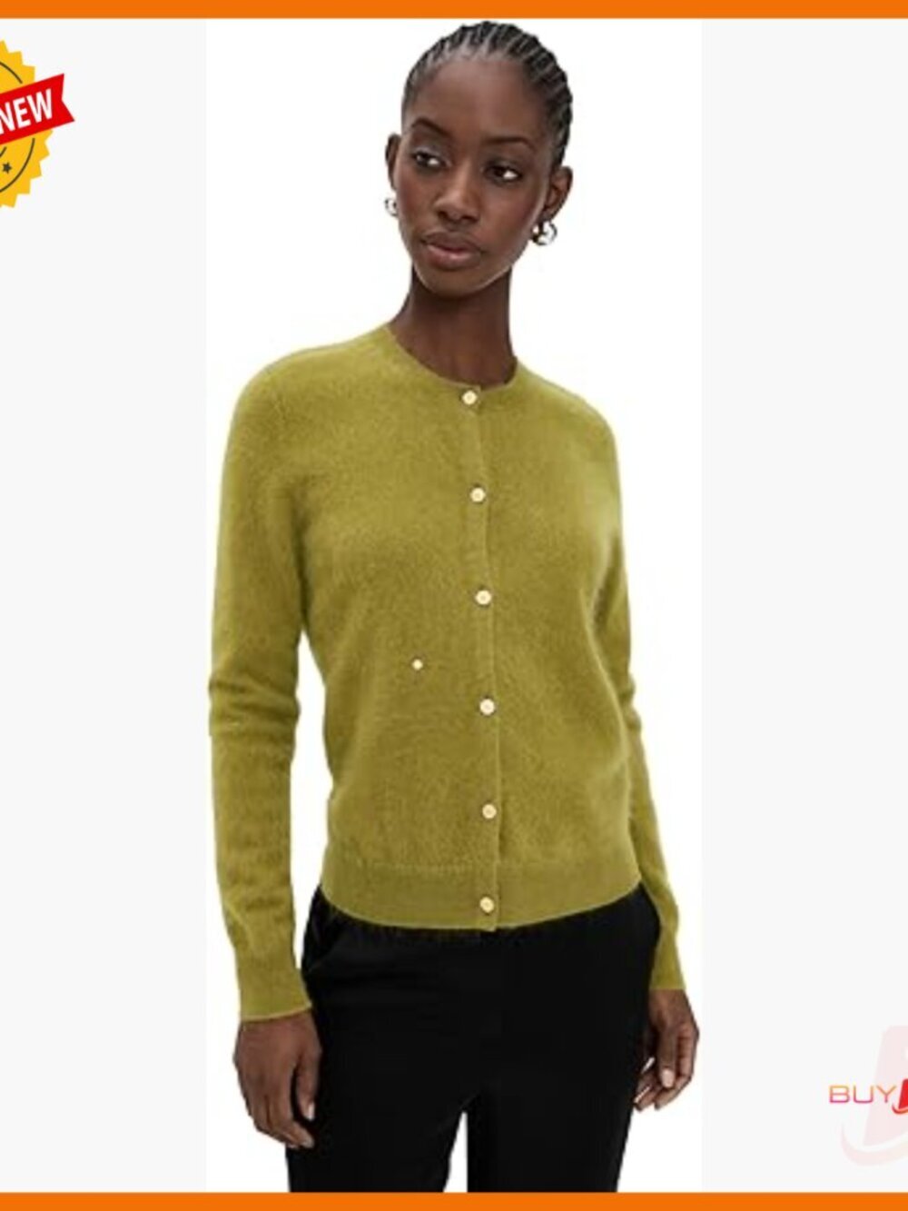 Cozy Brushed Cashmere Cardigan, Slim Fit, Mid-Weight Stretch Knit